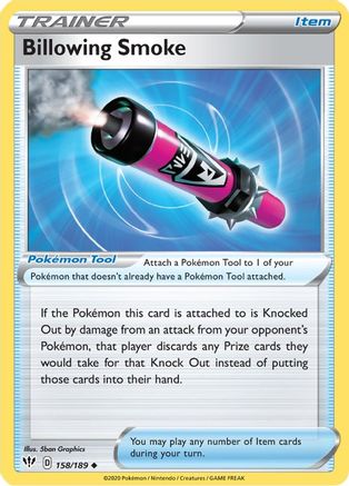 Billowing Smoke 158/189 - Reverse Holofoil Darkness Ablaze