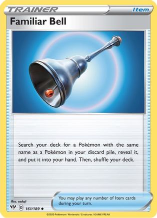 Familiar Bell 161/189 - Reverse Holofoil Darkness Ablaze