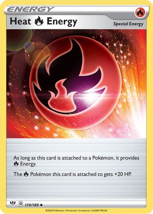 Heat R Energy 174/189 - Reverse Holofoil Darkness Ablaze