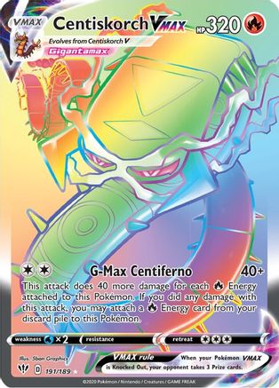 Centiskorch VMAX (Secret) 191/189 - Holofoil Darkness Ablaze