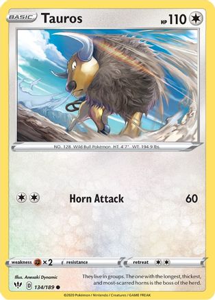 Tauros 134/189 - Reverse Holofoil Darkness Ablaze