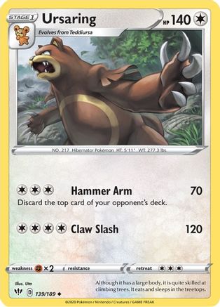 Ursaring 139/189 - Reverse Holofoil Darkness Ablaze