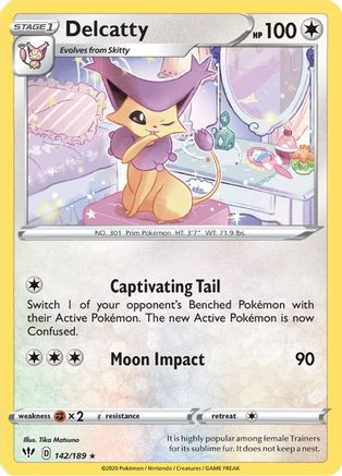 Delcatty 142/189 - Reverse Holofoil Darkness Ablaze