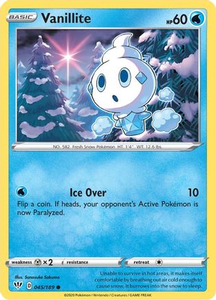 Vanillite 045/189 - Reverse Holofoil Darkness Ablaze
