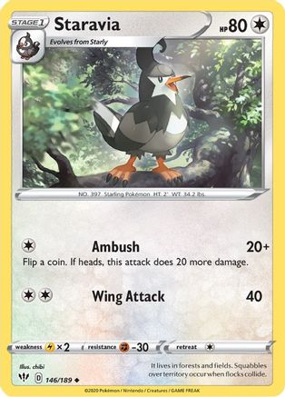 Staravia 146/189 Darkness Ablaze