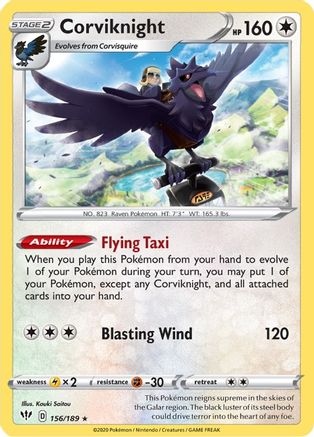 Corviknight 156/189 - Holofoil Darkness Ablaze