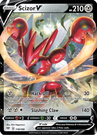 Scizor V 118/189 - Holofoil Darkness Ablaze