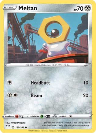 Meltan 129/189 - Reverse Holofoil Darkness Ablaze