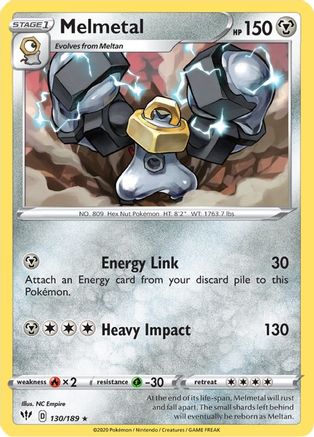 Melmetal 130/189 - Reverse Holofoil Darkness Ablaze