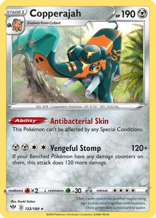 Copperajah 132/189 - Reverse Holofoil Darkness Ablaze
