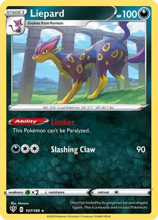 Liepard 107/189 Darkness Ablaze