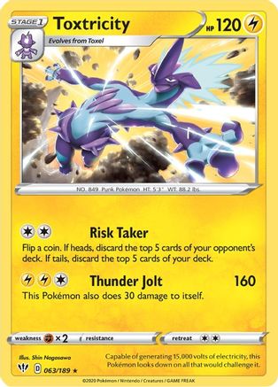 Toxtricity 063/189 - Holofoil Darkness Ablaze