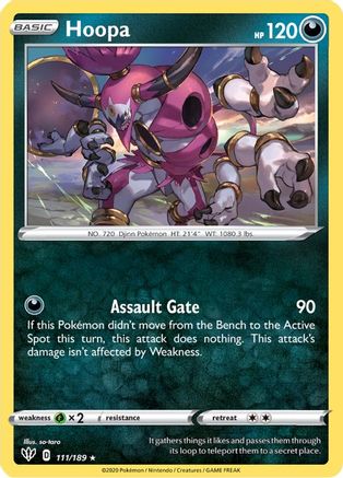 Hoopa 111/189 - Reverse Holofoil Darkness Ablaze