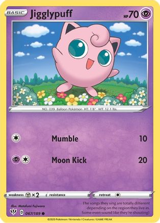 Jigglypuff 067/189 - Reverse Holofoil Darkness Ablaze