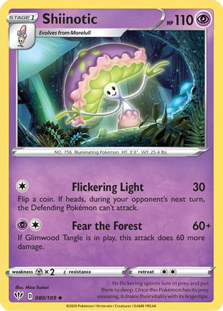 Shiinotic 080/189 - Reverse Holofoil Darkness Ablaze