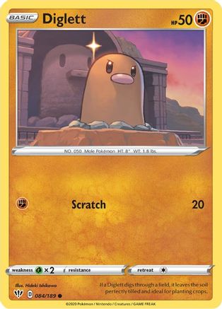 Diglett 084/189 - Reverse Holofoil Darkness Ablaze