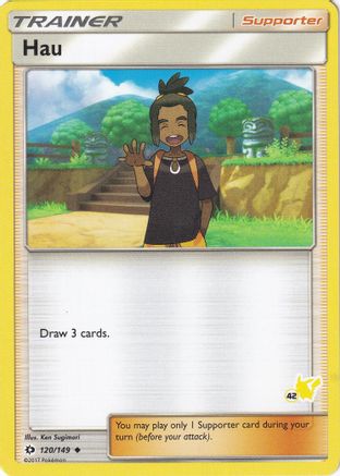 Hau (#42 Pikachu Stamped) 120/149  Battle Academy