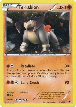 Terrakion (Cosmos Holo) 073/101  - Holofoil Blister Exclusives