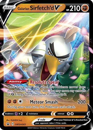 Galarian Sirfetch'd V SWSH043  - Holofoil SWSH Sword & Shield Promo Cards