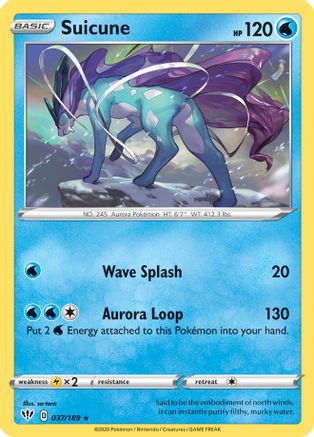 Suicune 037/189  Deck Exclusives