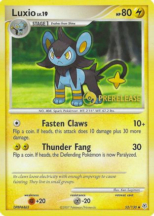 Luxio (Prerelease) 052/130  Nintendo Promos