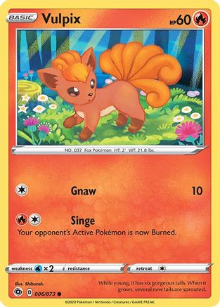 Vulpix 006/73  - Reverse Holofoil Champions Path