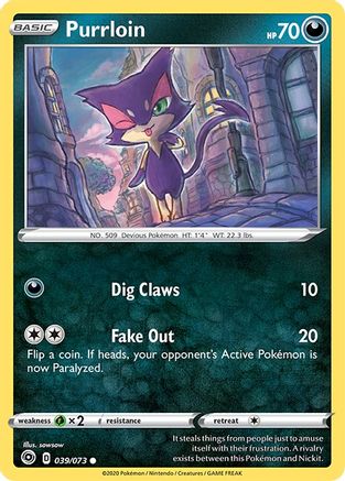 Purrloin 039/73  - Reverse Holofoil Champions Path