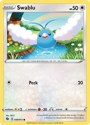 Swablu 048/73  - Reverse Holofoil Champions Path
