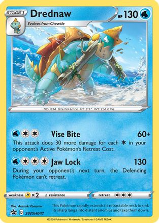 Drednaw - SWSH047  - Holofoil SWSH Sword & Shield Promo Cards
