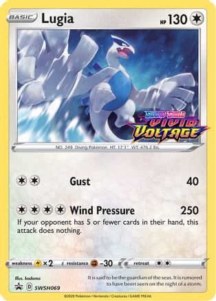 Lugia (Prerelease) SWSH069  - Holofoil SWSH Sword & Shield Promo Cards