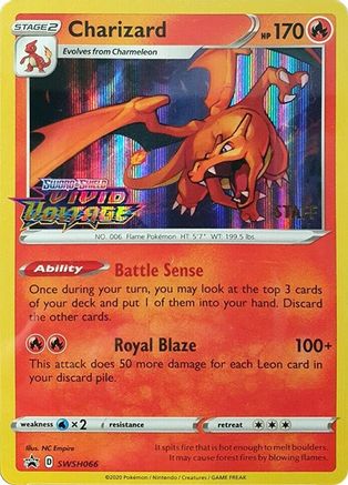 Charizard (Prerelease) [Staff] SWSH066  - Holofoil SWSH Sword & Shield Promo Cards