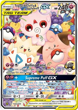 Togepi & Cleffa & Igglybuff GX 143a/236  - Holofoil Alternate Art Promos