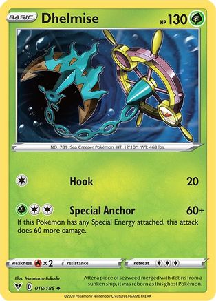 Dhelmise 019/185 - Reverse Holofoil Vivid Voltage