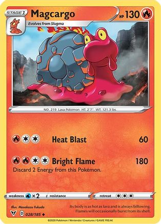 Magcargo 028/185 - Reverse Holofoil Vivid Voltage
