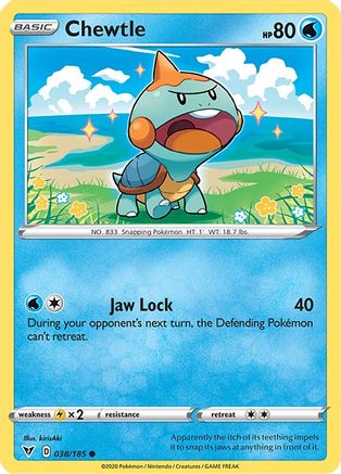 Chewtle 038/185 - Reverse Holofoil Vivid Voltage