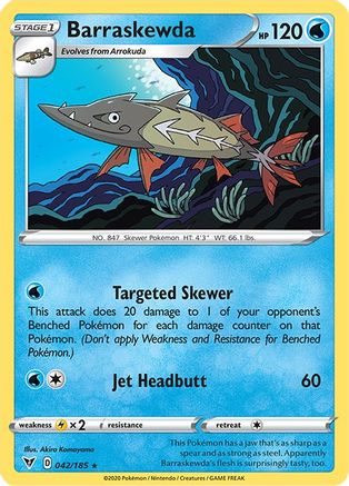 Barraskewda 042/185 - Reverse Holofoil Vivid Voltage
