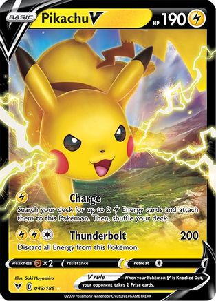 Pikachu V 043/185 - Holofoil Vivid Voltage