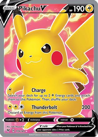 Pikachu V (Full Art) 170/185 - Holofoil Vivid Voltage