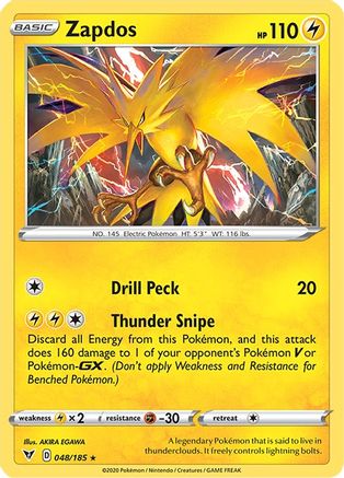 Zapdos 048/185 - Holofoil Vivid Voltage