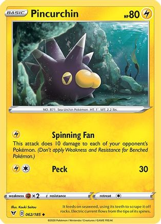 Pincurchin 062/185 - Reverse Holofoil Vivid Voltage