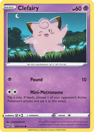Clefairy 063/185 - Reverse Holofoil Vivid Voltage