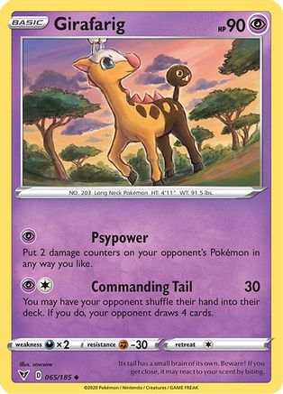 Girafarig 065/185 - Reverse Holofoil Vivid Voltage