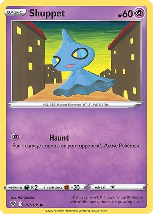 Shuppet 067/185 - Reverse Holofoil Vivid Voltage