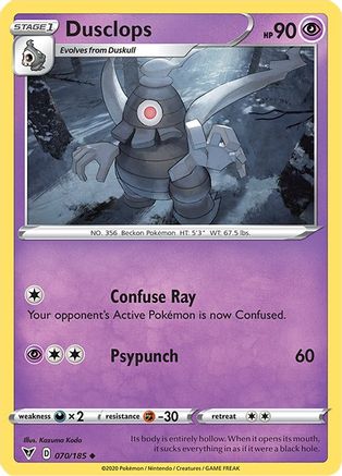 Dusclops 070/185 - Reverse Holofoil Vivid Voltage