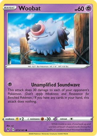 Woobat 073/185 - Reverse Holofoil Vivid Voltage