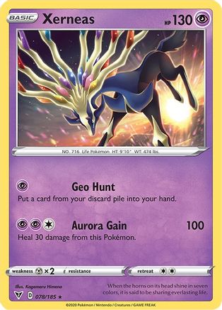 Xerneas 078/185 - Reverse Holofoil Vivid Voltage