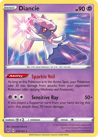 Diancie 079/185 - Reverse Holofoil Vivid Voltage