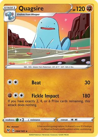 Quagsire 084/185 - Reverse Holofoil Vivid Voltage