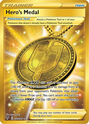 Hero's Medal (Secret) 201/185 - Holofoil Vivid Voltage