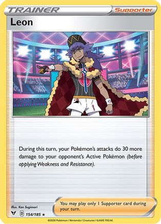 Leon 154/185 - Reverse Holofoil Vivid Voltage